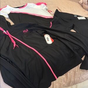 NWT Fila Black and Pink Sportswear Collection